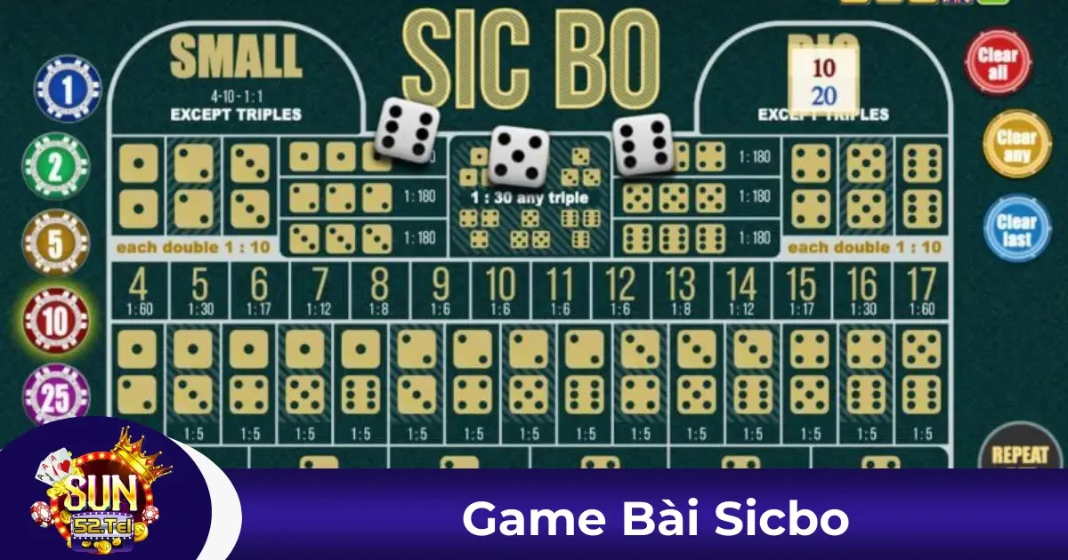 Game Bài Sicbo Sun52 Là Gì? Tìm Hiểu Cách Chơi Từ Cơ Bản Đến Nâng Cao