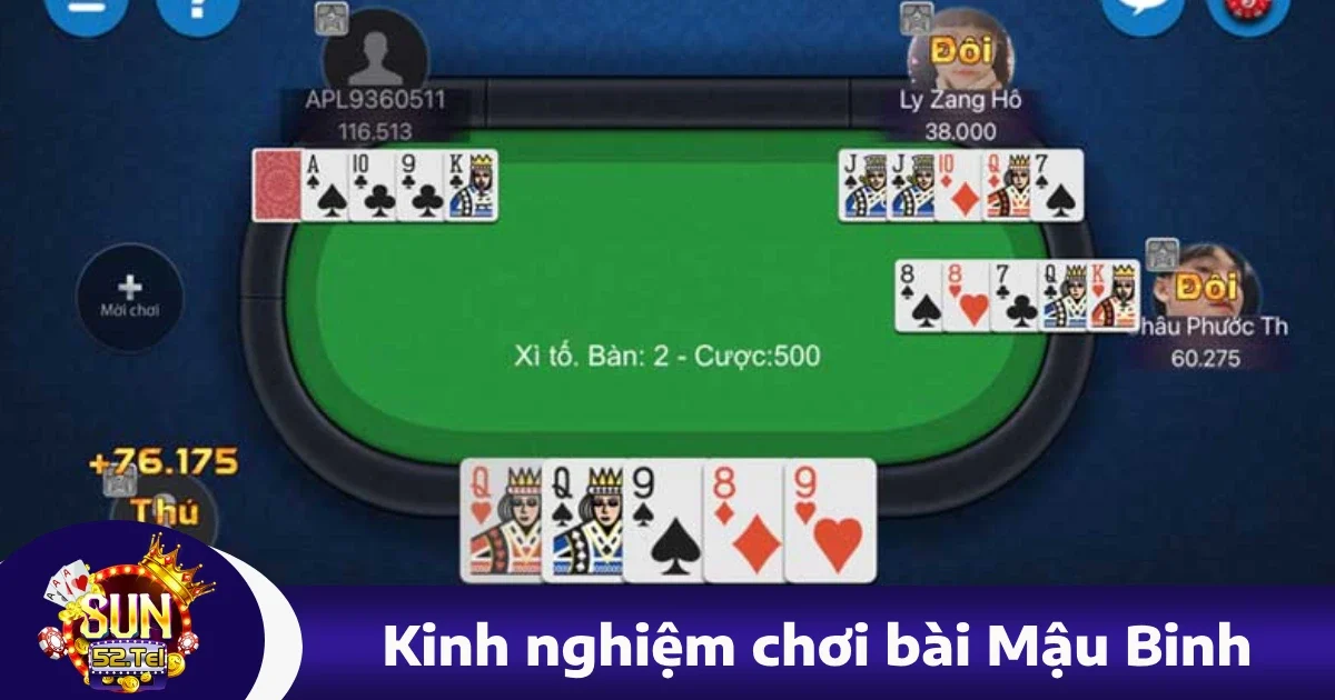 kinh nghiem choi bai mau binh 4